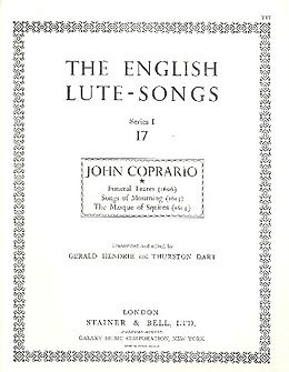 John Coprario Notenblätter FUNERAL TEARES, SONGS OF MOURNING