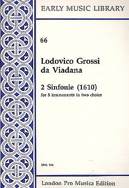 Lodovico Grossi da Viadana Notenblätter 2 sinfonie (1610) for 8 instruments