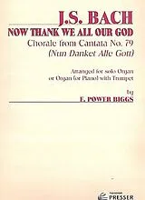 Johann Sebastian Bach Notenblätter Nun danket alle Gott for organ