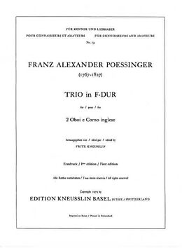 Franz Alexander Pössinger Notenblätter Trio F-Dur