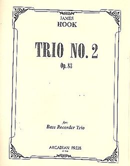 James Hook Notenblätter Trio no.2 op.83