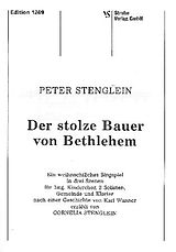 Peter Stenglein Notenblätter Der stolze Bauer von Bethlehem