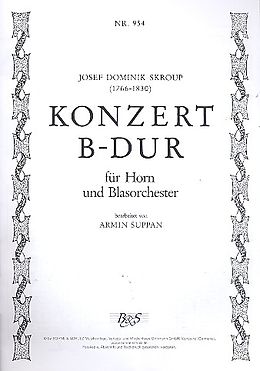 Josef Dominik Skroup Notenblätter Konzert B-Dur für Horn und