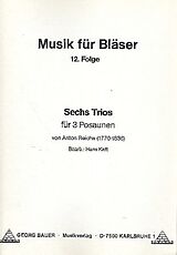 Francois Georges Auguste Dauverne Notenblätter 6 Trios for 3 trumpets