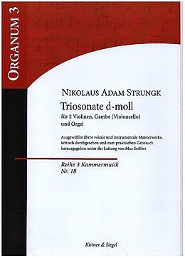 Nikolaus Adam Strunck Notenblätter Sonate d-Moll für 2 Violinen, Viola da gamba