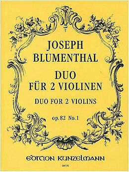 Joseph Blumenthal Notenblätter Duo op. 82, Nr. 1