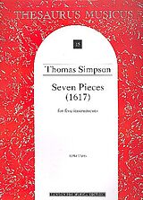 Thomas Simpson Notenblätter 7 Pieces (1617)