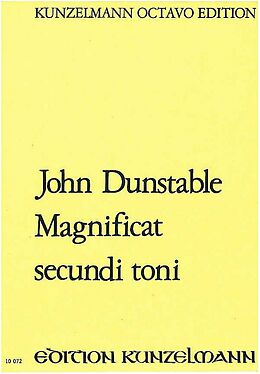 John Dunstable Notenblätter Magnificat secundi toni