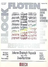 Johann Christoph Pepusch Notenblätter 2 Kantaten für 2 Blockflöten (SA) und Bc