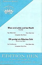 Robert Stolz Notenblätter Wien wird schön erst bei Nacht und Oft genügt ein Gläschen Sekt