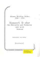 Johann Melchior Molter Notenblätter Konzert D-Dur MWV6/37 für Klarinette