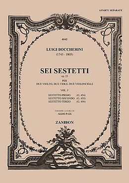 Luigi Boccherini Notenblätter 6 sestetti op.23 vol.1 (nos.1-3)