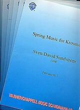 Sven-David Sandström Notenblätter Spring Music for Kroumata for