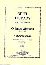 Orlando Gibbons Notenblätter 4 Fantasias for 3 recorders