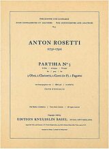 Antonio (Franz Anton Rössler) Rosetti Notenblätter Parthia D-Dur Nr.3 für 2 Oboen
