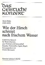 David Pohle Notenblätter Wie der Hirsch schreiet nach frischem Wasser