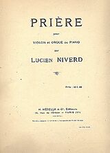 Lucien Niverd Notenblätter Prière
