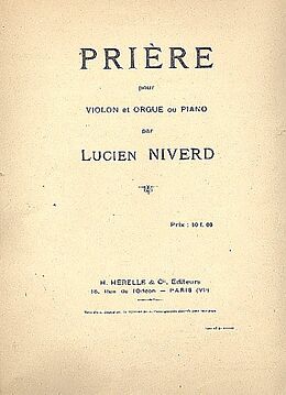 Lucien Niverd Notenblätter Prière