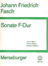 Carl Friedrich Christian Fasch Notenblätter Sonate F-Dur für 2 Oboen und
