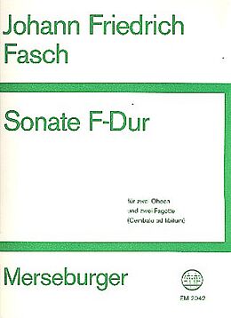 Carl Friedrich Christian Fasch Notenblätter Sonate F-Dur für 2 Oboen und