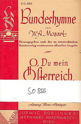 Wolfgang Amadeus Mozart Notenblätter OESTERREICHISCHE BUNDESHYMNE