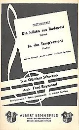 Fred Raymond Notenblätter Die Juliska aus Budapest und