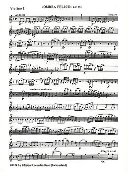 Wolfgang Amadeus Mozart Notenblätter Ombra felice KV255 - Konzertarie
