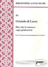 Orlando di Lasso Notenblätter Hor che la nuova e vaga primavera