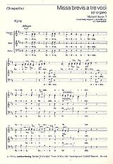  Notenblätter Missa brevis a 3 voci col organo