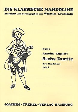 Antonio Riggieri Notenblätter 6 Duette Band 1 (Nr.1-3)
