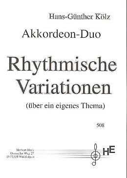 Hans-Günther Kölz Notenblätter Rhythmische Variationen über ein