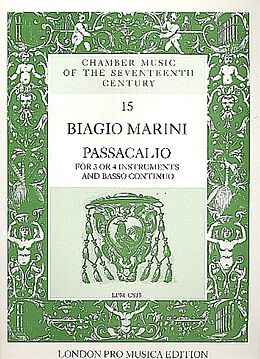 Biagio Marini Notenblätter Passacalio