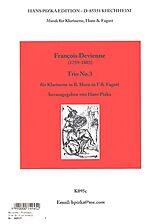 Francois Devienne Notenblätter Trio d-Moll Nr.3
