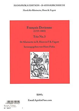 Francois Devienne Notenblätter Trio d-Moll Nr.3