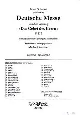 Franz Schubert Notenblätter Deutsche Messe F-Dur D872