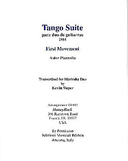 Astor Piazzolla Notenblätter Tango Suite for 2 guitars (1. movement)