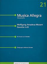Wolfgang Amadeus Mozart Notenblätter Gavotte B-Dur KV300 für