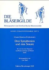 Johann Erasmus Kindermann Notenblätter 3 Sinfonien und eine Sonate