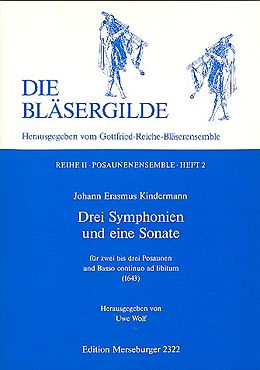 Johann Erasmus Kindermann Notenblätter 3 Sinfonien und eine Sonate