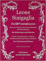 Leone Sinigaglia Notenblätter 12 Variationen über ein Thema von Franz Schubert