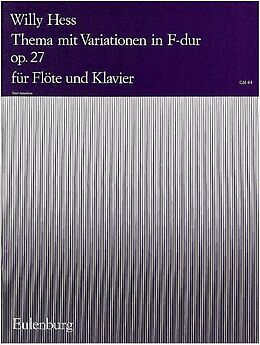 Willy Hess Notenblätter Thema mit Variationen F-Dur op.27