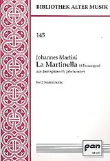 Johannes Martini Notenblätter La martinella (4 Fassungen) aus dem