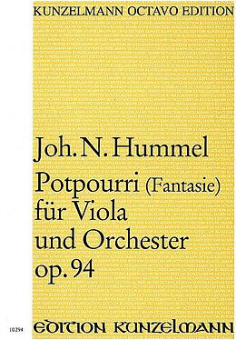 Johann Nepomuk Hummel Notenblätter Potpourri op.94 mit Fantasie