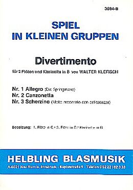 Walter Klefisch Notenblätter Divertimento für 2 Flöten und