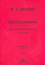 Wolfgang Amadeus Mozart Notenblätter 3 Divertimenti nach KV439b für