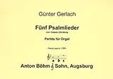 Günter Gerlach Notenblätter 5 Psalmlieder von Caspar Ulenberg (Partita)