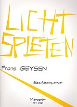 Frans Geysen Notenblätter Lichtspleten für 4 Blockflöten