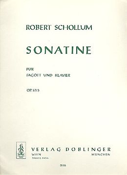 Robert Schollum Notenblätter Sonatine op.57,3 für Fagott und