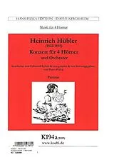 Carl Heinrich Hübler Notenblätter Konzert F-Dur