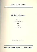 Ernst Krenek Notenblätter 5 Holiday Motets